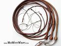 10ft Saddle Tan, Mature Natural, and Natural Tan Indy whips